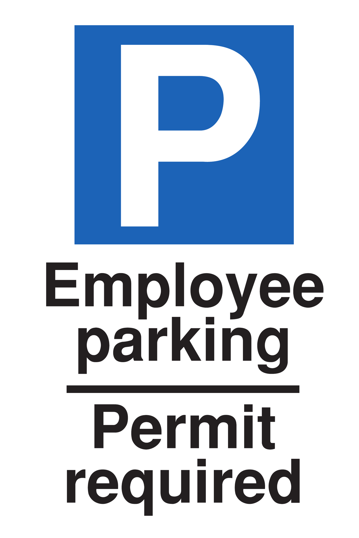 Employee Parking Permit Required traffic sign