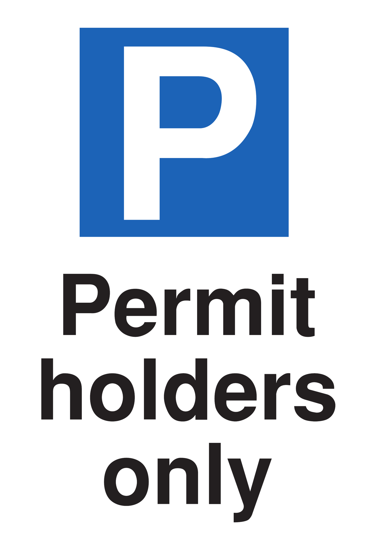Permit Holders Only traffic sign