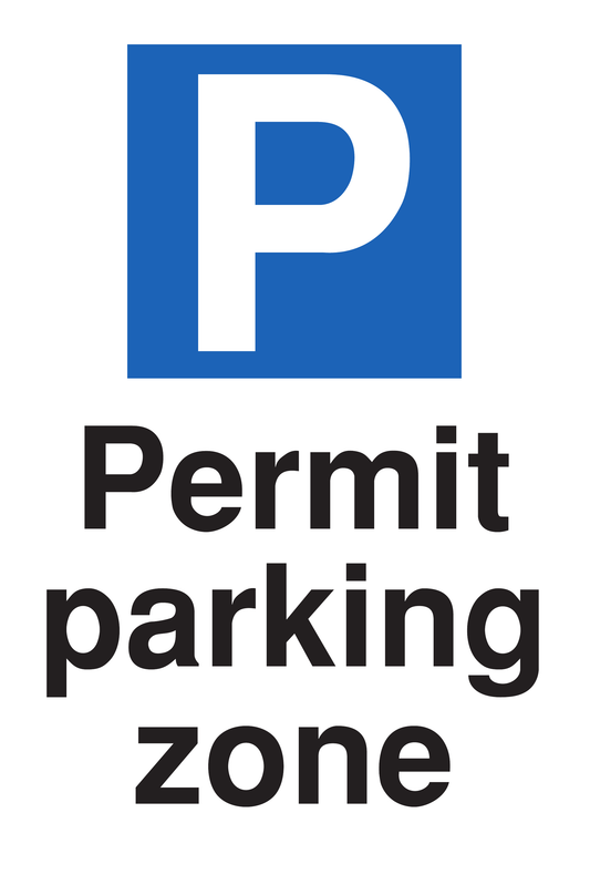 Permit Parking Zone traffic sign