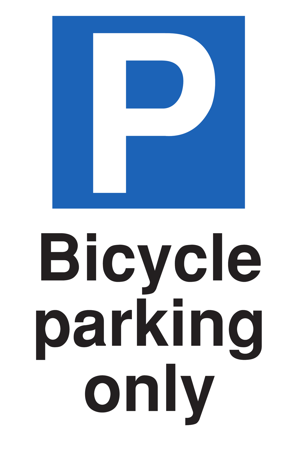 Bicycle Parking Only traffic sign