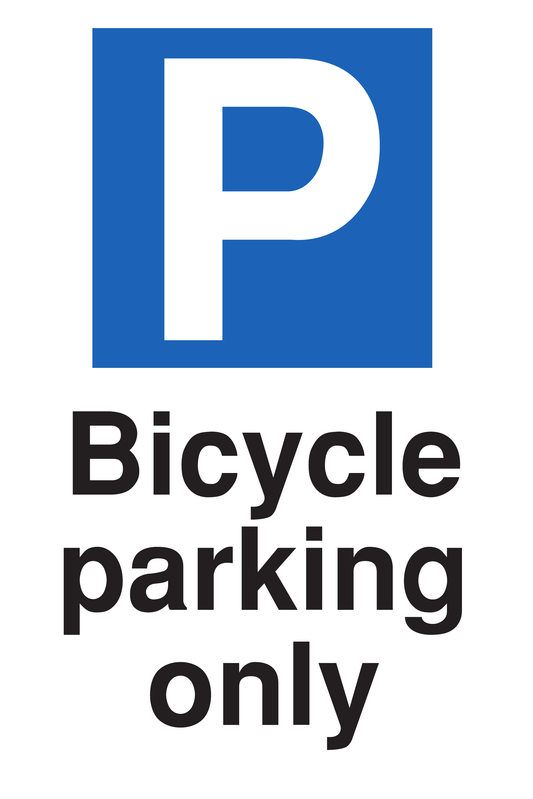 Bicycle Parking Only traffic sign