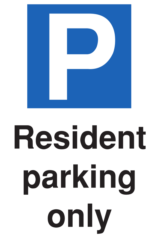 Resident Parking Only traffic sign