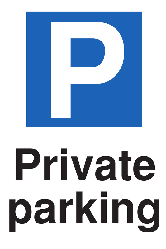 Private Parking traffic sign