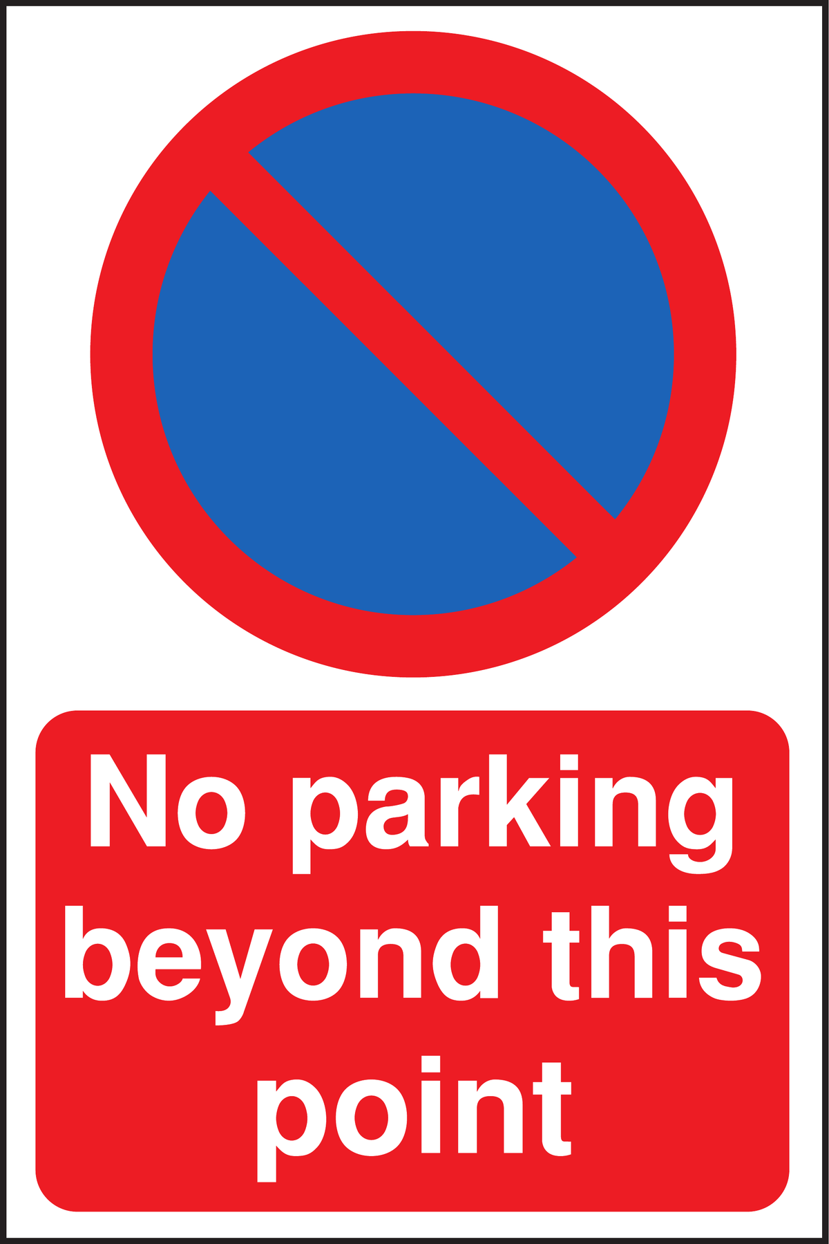 No Parking Beyond This Point traffic sign