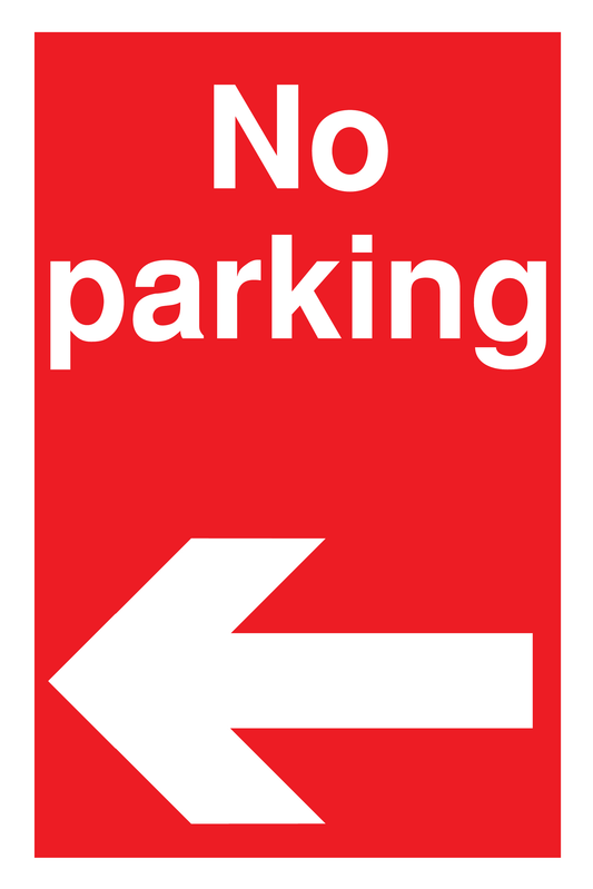 No Parking Arrow Left traffic sign