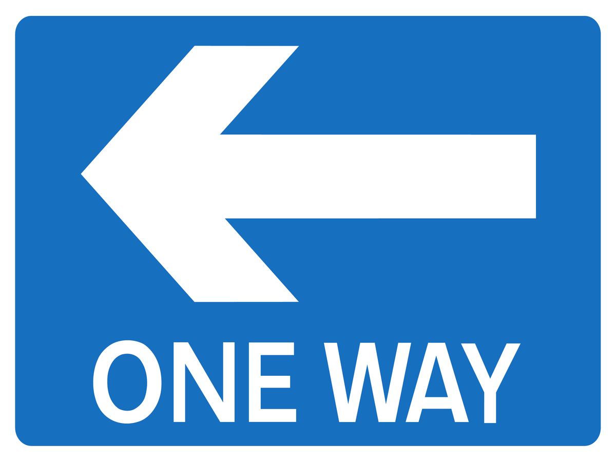 One Way Arrow Left traffic sign