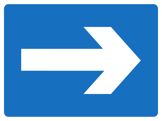One Way Arrow Right traffic sign