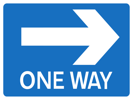 One Way Arrow Right traffic sign