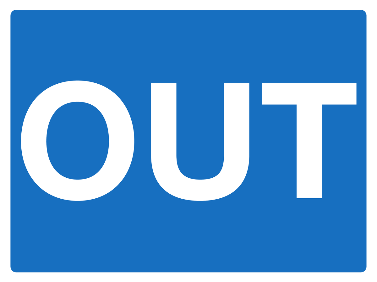 Out traffic sign