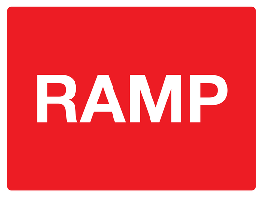 Ramp traffic sign