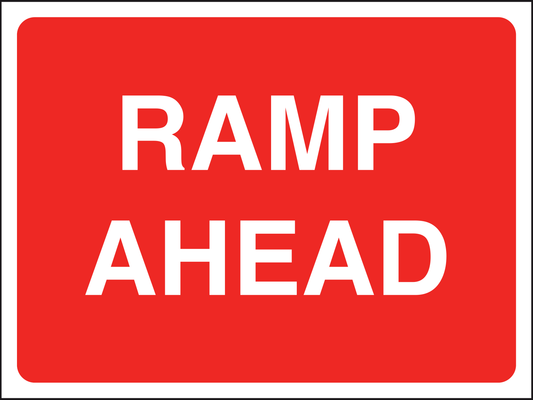 Ramp Ahead traffic sign