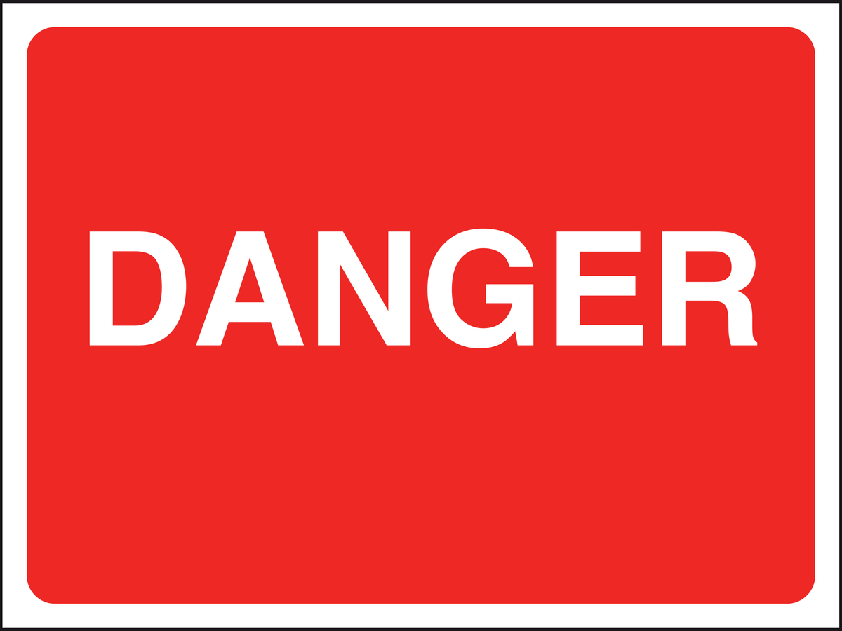 Danger traffic sign