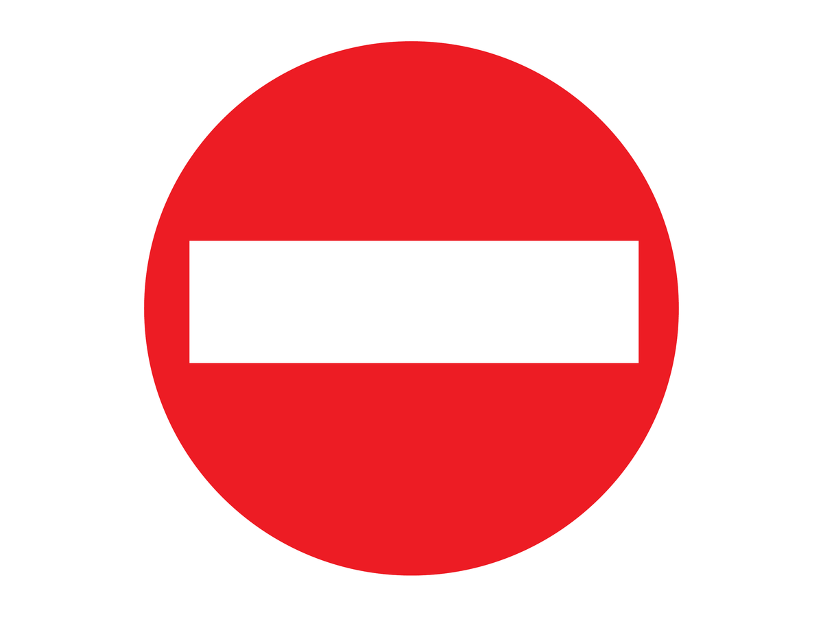 No Entry traffic sign