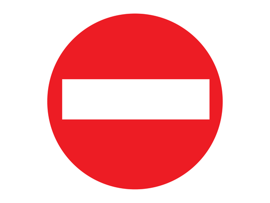 No Entry traffic sign