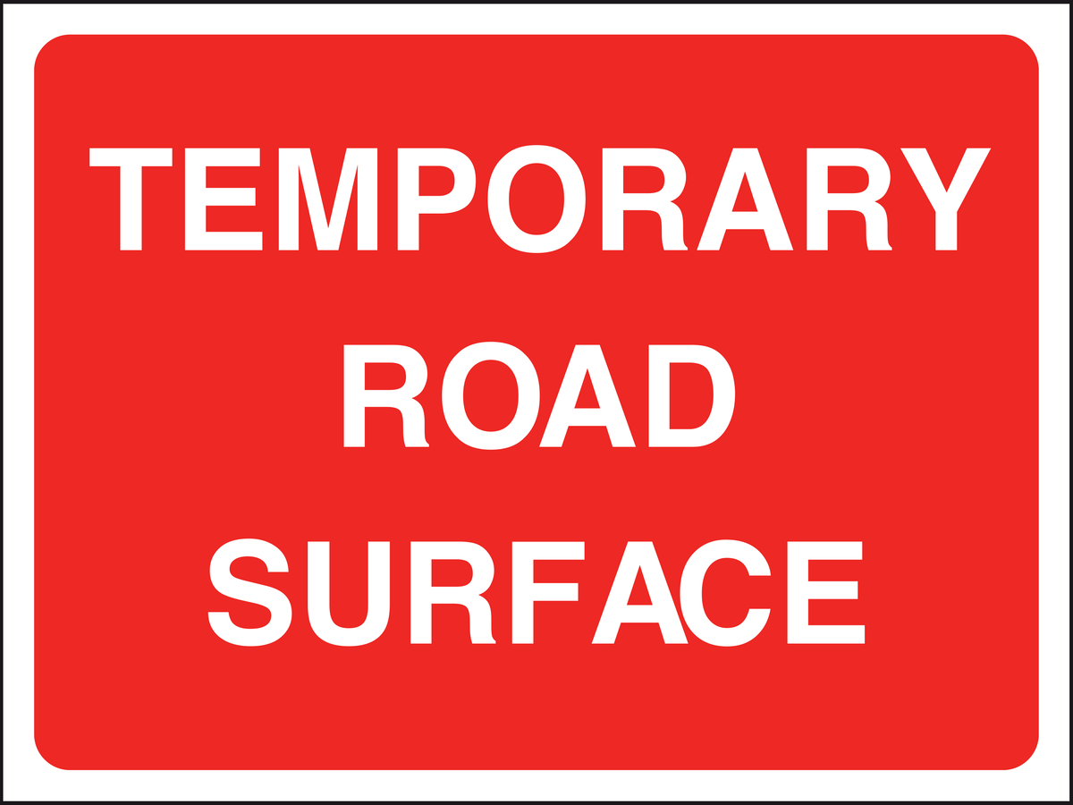 Temporary Road Surface traffic sign