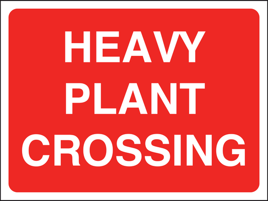 Heavy Plant Crossing traffic sign