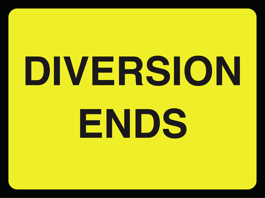 Diversion Ends traffic sign