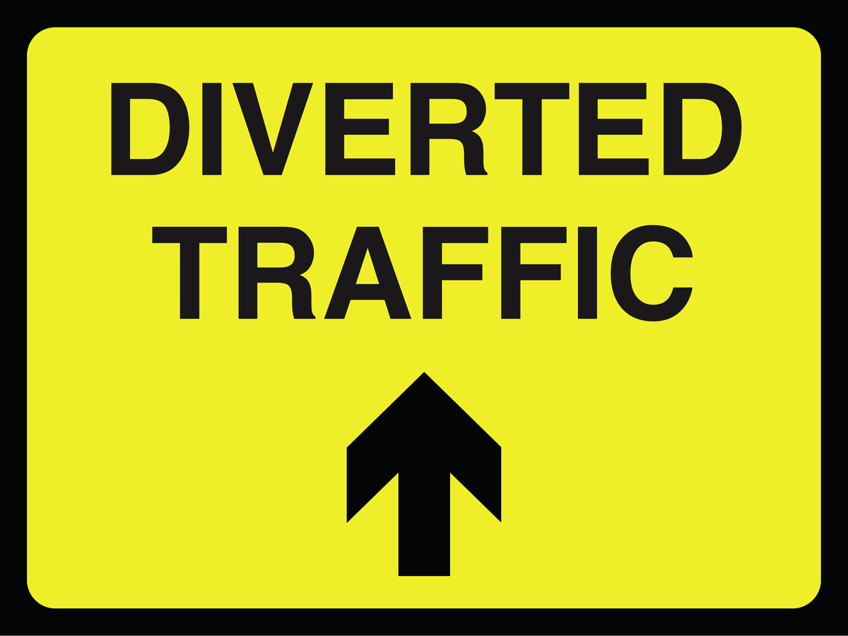 Diverted Traffic traffic sign