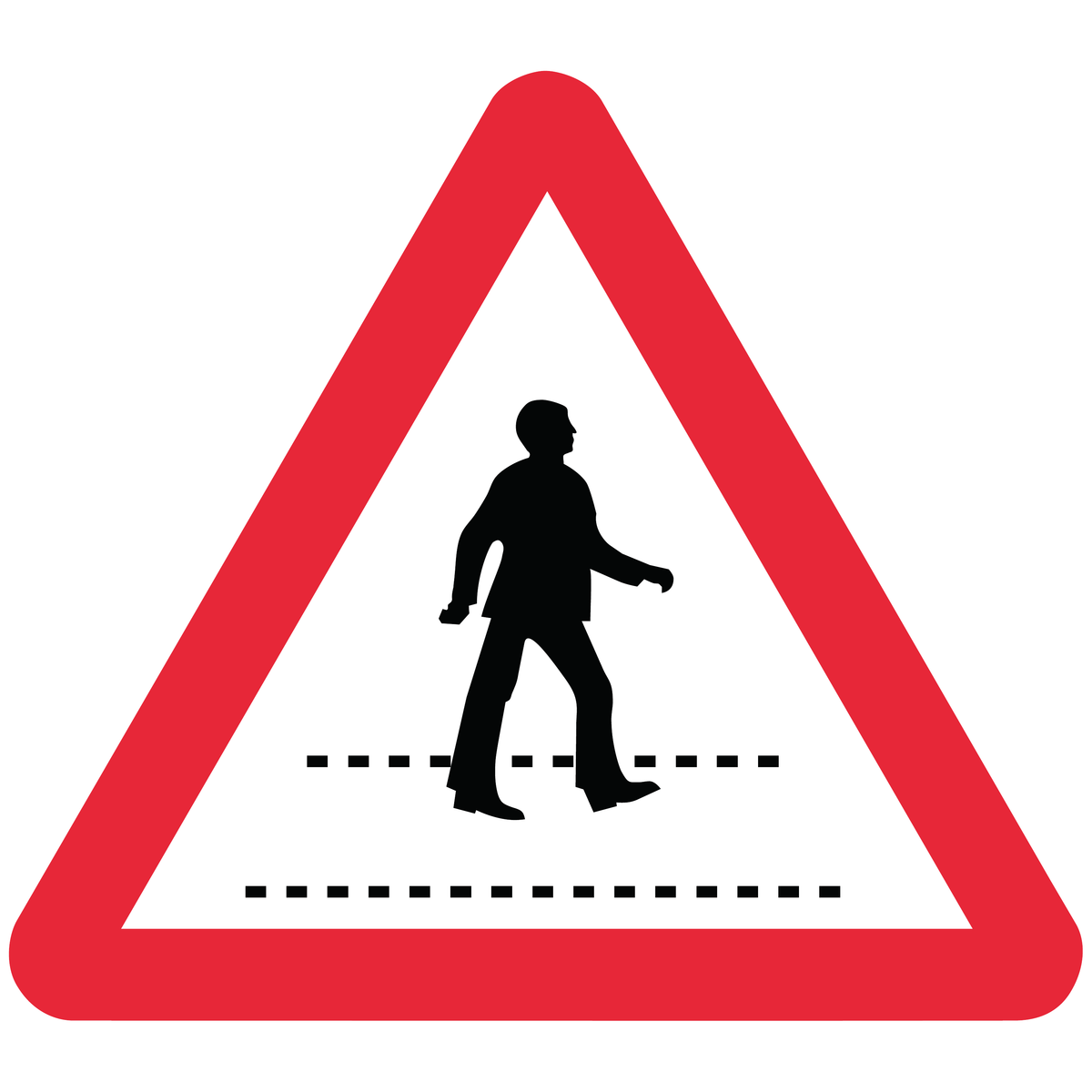 Pedestrians In Road Ahead traffic sign