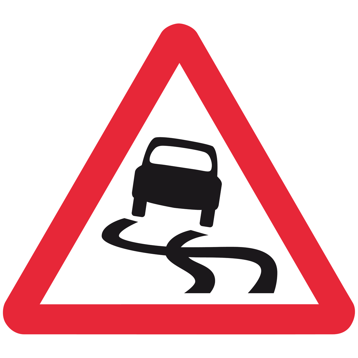 Slippery Road traffic sign