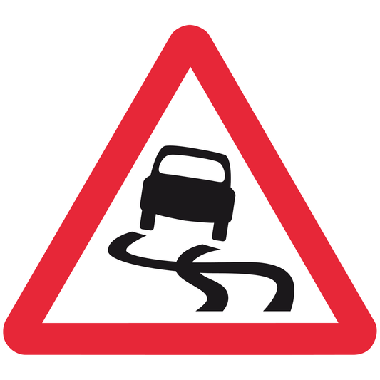 Slippery Road traffic sign
