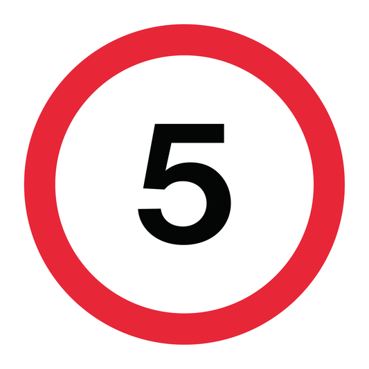 5 mph Speed Limit traffic sign