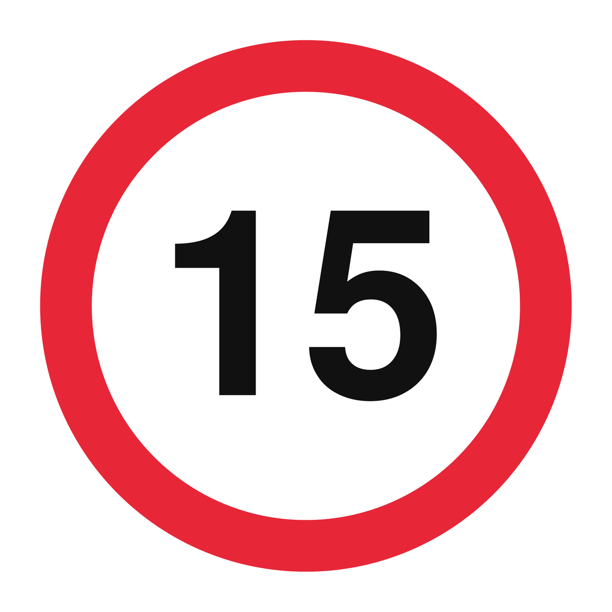 15 mph Speed Limit traffic sign