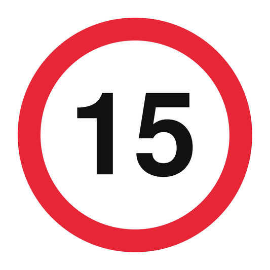 15 mph Speed Limit traffic sign