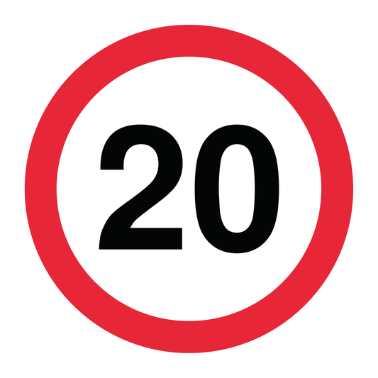 20 mph Speed Limit traffic sign