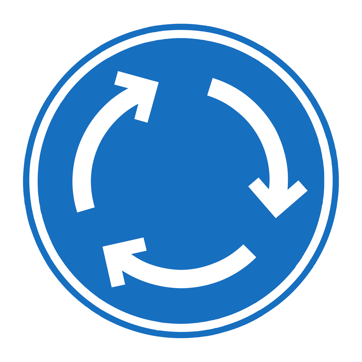 Mini Roundabout traffic sign