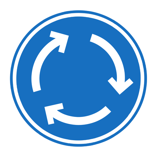 Mini Roundabout traffic sign