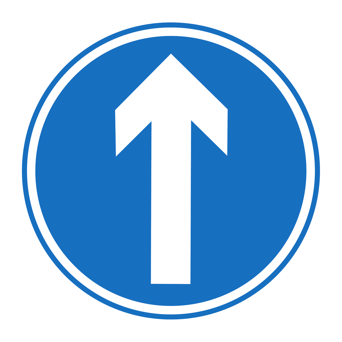 Ahead Only traffic sign