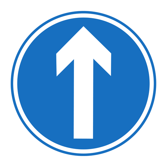 Ahead Only traffic sign