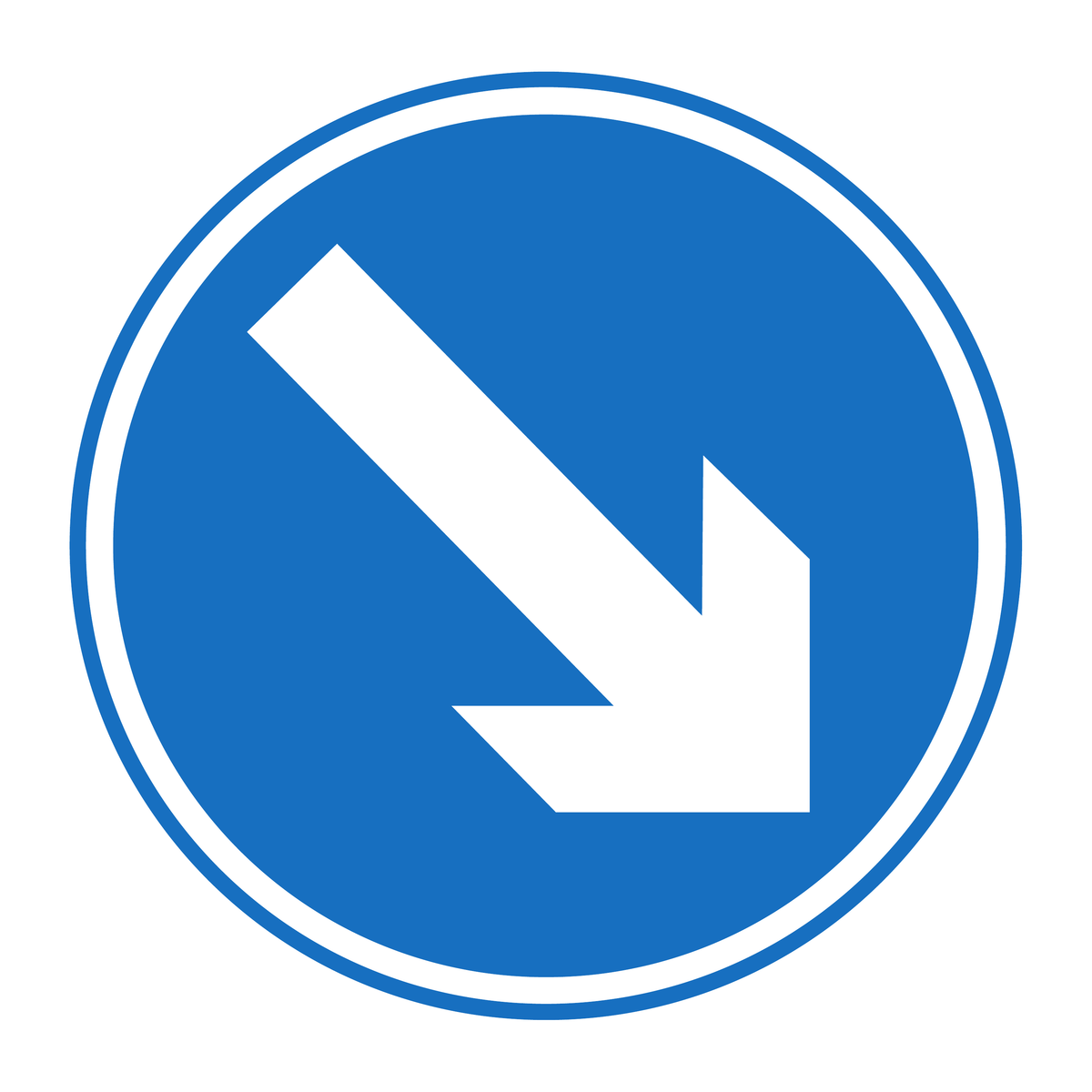 Keep Right traffic sign