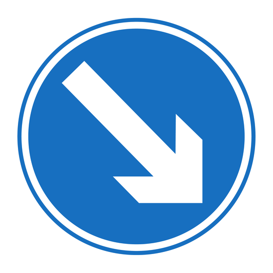 Keep Right traffic sign
