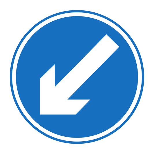 Keep Left traffic sign